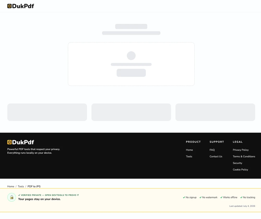 JPG to PDF tool showing multiple images uploaded as thumbnails ready for reordering and conversion