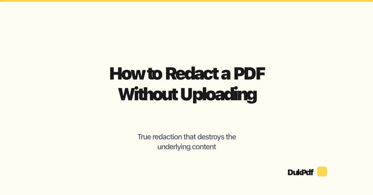PDF redaction process showing black redaction boxes applied to sensitive content on a document page